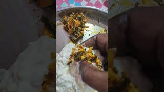 Eat in 15 Seconds Curd Rice with Egg Onion leaves Curry #4654