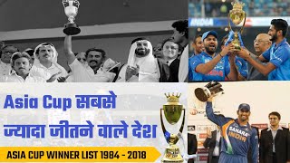 Asia Cup Winner 1984 to 2022 | Asia Cup Sabse jyada Jitane wala Desh | #asiacup