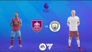 EA Sports FC24, Burnley vs Manchester City, Premier league, Turf Moor stadium, Erling Haaland,