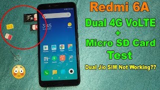 Redmi 6A Dual 4G VoLTE + Micro SD Card Test😳🔥?