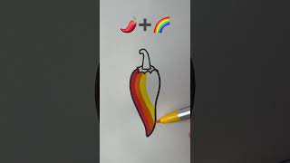 Emoji mixing ideas 🌶+🌈 #ytshorts #shorts #satisfying