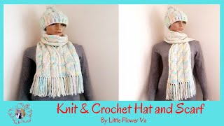 KNIT & CROCHET HAT & SCARF By Little Flower Handmade Va