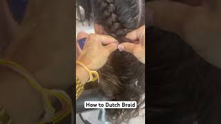 How to Dutch Braid shown from a different angle to see it straight on! #braidstutorial #braids