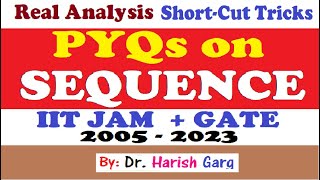 PYQs on Sequences of Real Number | GATE and IIT JAM 2005 to 2023 | Short Cut Tricks