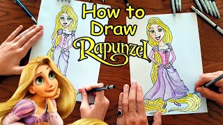 How to DRAW cute RAPUNZEL - the BEST step by step GUIDE for beginners