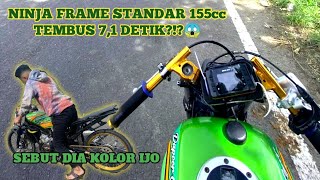 Ilham cebonk setting ninja frame standar 155cc 'kolor ijo' racikan gilang jaya motor malino