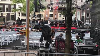 Repeteren van  Ella van Poucke en Caspar Vos voor het Prinsengracht Concert Amsterdam Augustus 2018