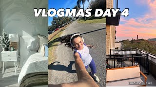 VLOGMAS DAY 4 | running 10 miles, nespresso recipe,  raising canes taste test