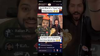 no. 1 YouTube ducky Bhai 1st TikTok live 😂 #trending #viral  #duckybhai