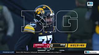 Isolation of defensive holding on Iowa, #Huskers at Iowa 2022, 1Q 5:38