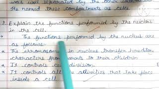 Explain ✨ the functions performed by the nucleus in the cell/#science