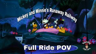 Mickey and Minnie's Runaway Railway Full Ride POV with preshow.