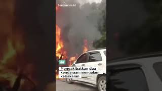 Kecelakaan Beruntun di Tol Japek KM 58, Dua Kendaraan Terbakar