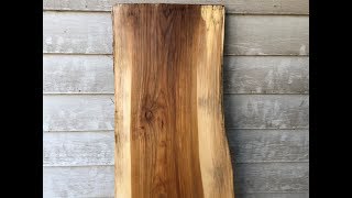 Large Hickory Slab planing video