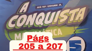 A Conquista - Matemática  - 5° ano - págs 205 a 207 - Plano cartesiano.