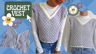 Crochet A Vest! With the corner to corner stitch (c2c)