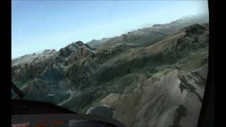 X Plane 9.67 AW 139 X-Rotors VFR Flight Marmolada and Lake Fedaia