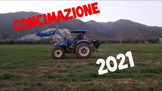 concimazione 2021 - New holland td75d e Spandiconcime Eurospand