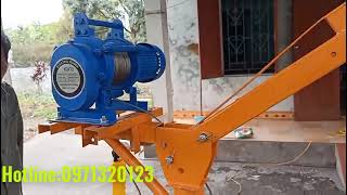 tời điện mini,tời điện 1pha 200kg, tời điện 300kg, tời điện 500kg,tời điện cẩu xoay 360 giá rẻ 40m