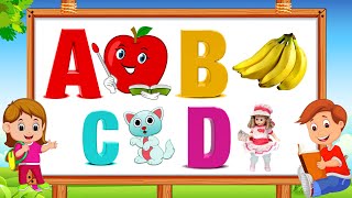 abcd phonics song | a for apple b for ball | english alphabet song | अ से अनार क से कबूतर |KiddyTube