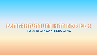 PEMBAHASAN SOAL BDR KE-3 | ST 225