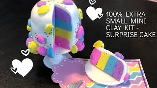 100% Extra Small Mini Clay Kits For My Birthday - Making the Surprise Cake - Part 1