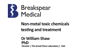 Dr William Shaw | Non-metal toxic chemicals testing and treatment