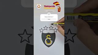 Kolay Galatasaray Amblemi Çizim Ve Boyama #galatasaray #cimbom #gs #futbol #beşiktaş #fenerbahçe