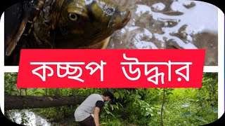 A flapshell turtle rescue and some importence in environment.কচ্ছপ উদ্ধার Bangla O Bangali.