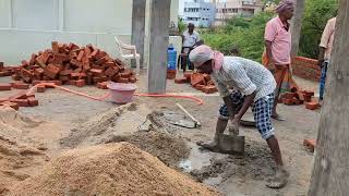 house construction | Wall construction with bricks | new building works@VwithNature