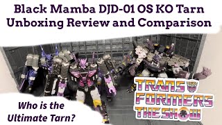 Black Mamba DJD-01 OS KO Tarn Unboxing Review Comparison #transformers #generation1 #idwcomics