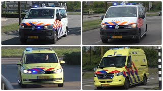 Politie OVDG en Ambulances met spoed naar meldingen in Nijmegen