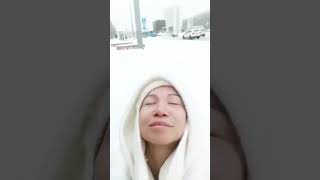 Когда выходишь из метро,а на улице #снег ❄️❄️❄️ #москва