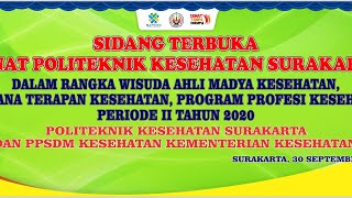 LIVE Streaming Wisuda Periode II Tahun 2020 Politeknik Kesehatan Kementerian Kesehatan Surakarta