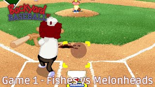 Season Game 1 - Fishes vs Melonheads - #BackyardBaseball97