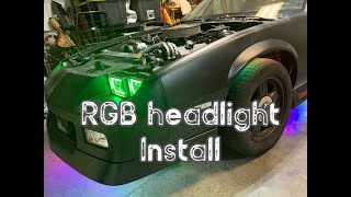 ZJUSDO 4x6 RGB headlights install - Camaro