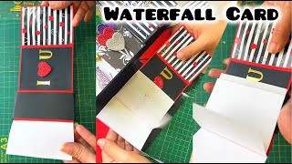 DIY Waterfall Card / Pop-Up Card / Easy Handmade Card / Tutorial @Crafterashu