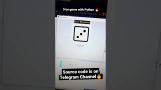 Make Dice Game In Python 🔥| Subscribe For Code 🔥| #shorts #pythonprojects #pythonprojectforbeginners