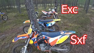 Ktm exc 450 vs Ktm sxf 450 2015