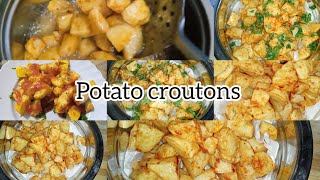 How to prepare potato croutons. very simple steps