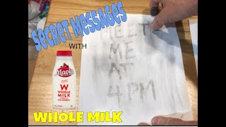 Secret Message with Milk (how to write a secret message with Milk)