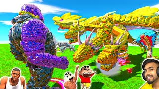 SHINCHAN vs CHOP vs OM GAMER Battle in Animal Revolt Battle Simulator | #arbs Amaan T Gaming