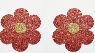 Flowers from glitter paper# How to make flower# Glitter Paper #Very easy for kids #utv video