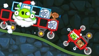 Bad piggies - tank vs car Christmas edition