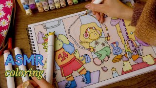 ASMR Coloring pt.2: dinosauri in palestra - 1h+ video rilassante