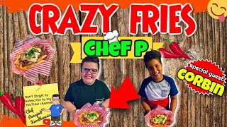 🍟 Crazy Fries with Chili and Cheese Sauce by Chef Panagioti and his friend Corbin 🌶 🧀