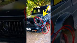 Thieves Left a Mercedes G-Class Without Wheels on the Street #shorts