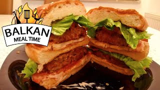 XXL Double Hamburger - Balkan Meal Time