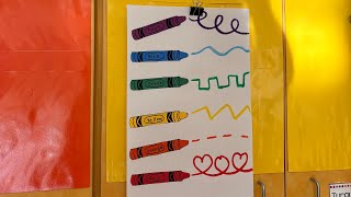 Crayon Craft with Different Types of Lines