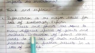deforestation is the major cause for loss of biodiversity.Explain/#science